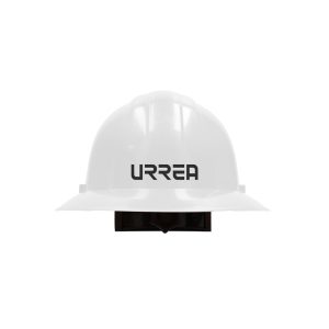 USH04W Casco de seguridad de ala completa con 4 puntos de suspensión, dieléctrico, con arnés de polietileno y ajuste por matraca color blanco Urrea