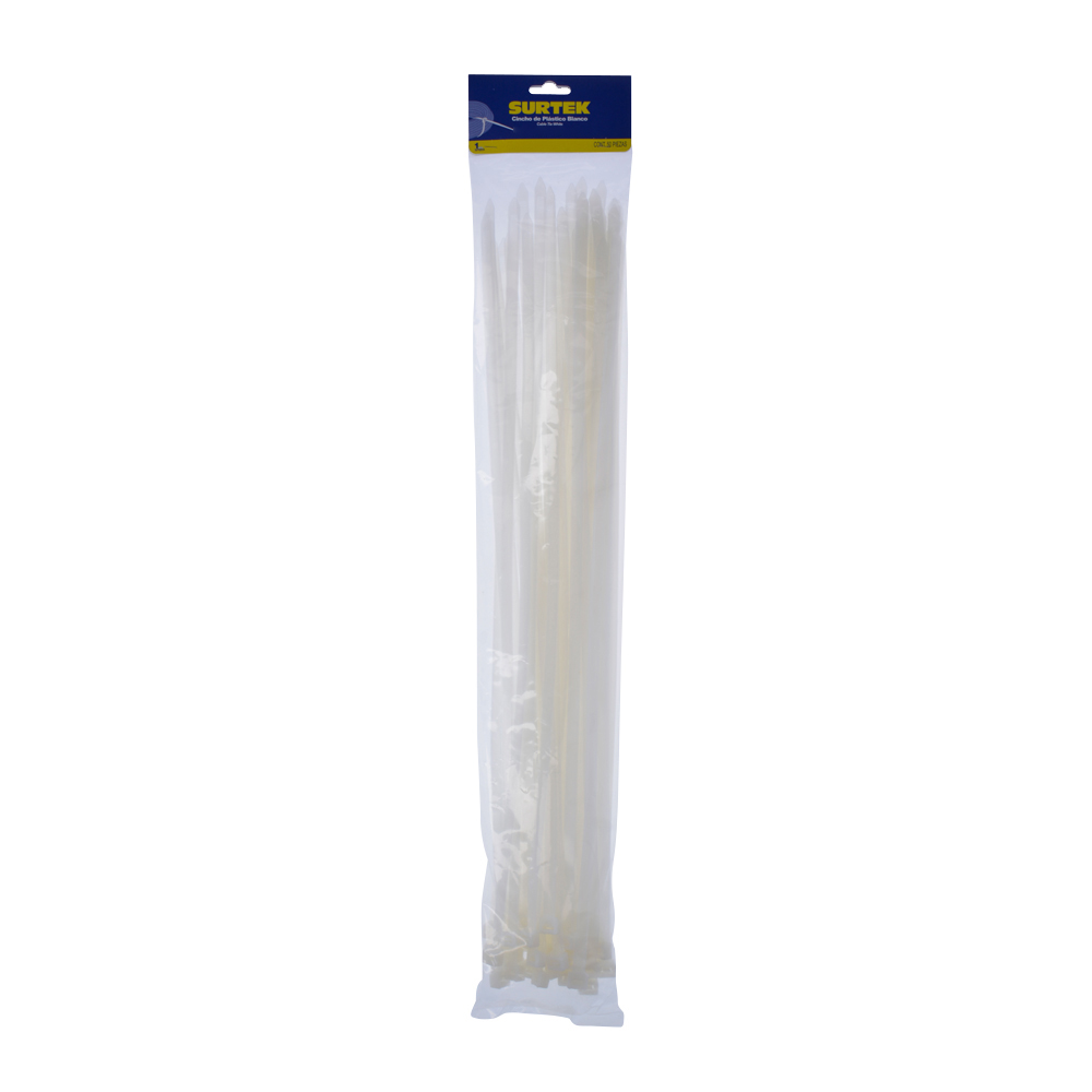 114231 Cincho plástico 550 x 8.8mm blanco (50 piezas) Surtek