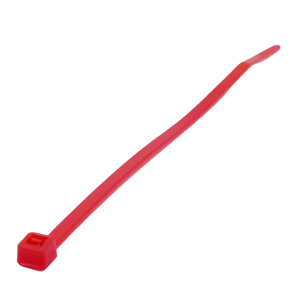 114258 Cinchos plásticos 300 x 4.6 mm, tensión 22 kg de 50 piezas, color rojo Surtek