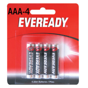 1212-4 Pila alcalina marca Eveready® AAA con 4 piezas Surtek