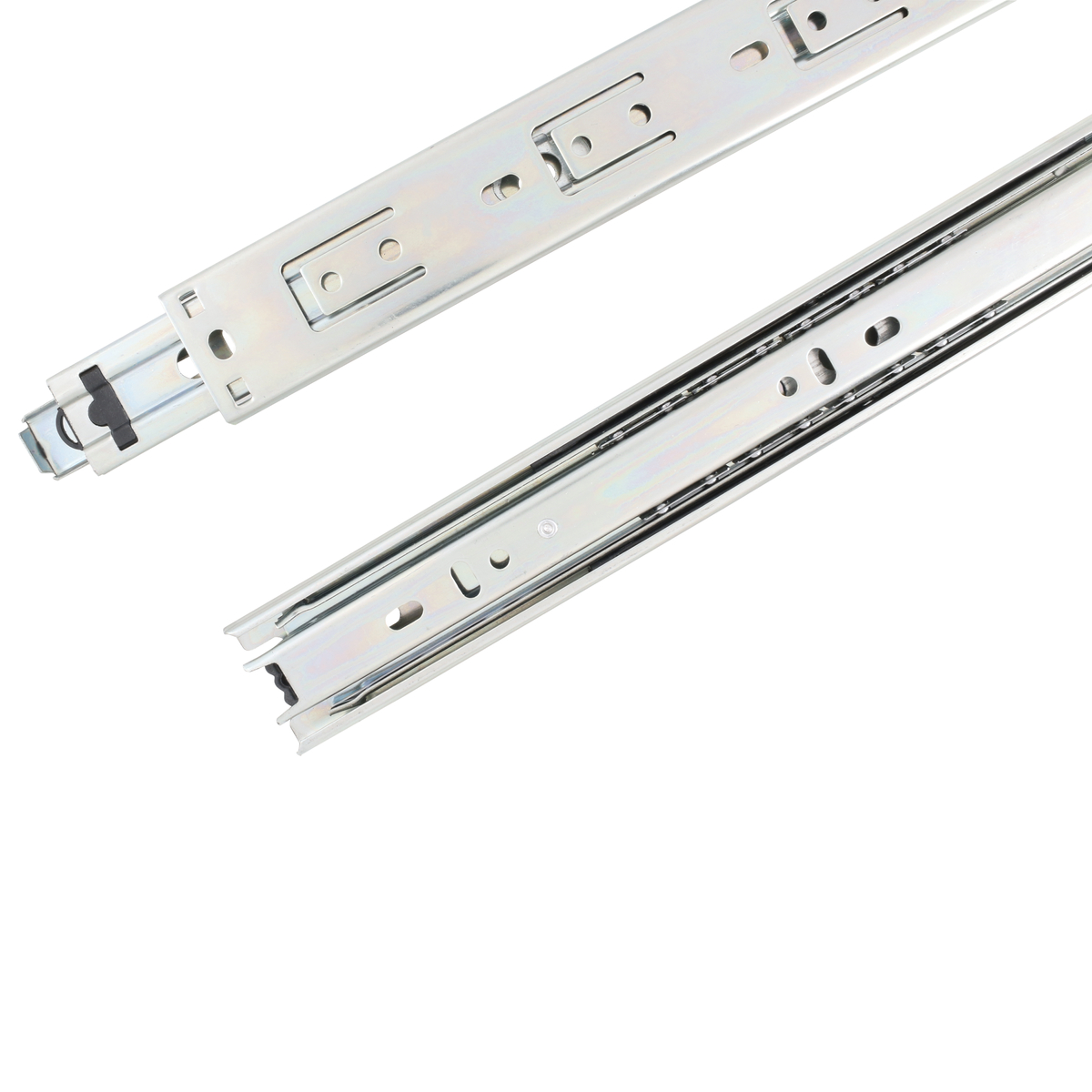 CET445 Corredera de extensión total para cajón, 4.5 cm x 45 cm, 2 piezas Lock