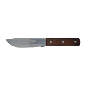 CU51M Cuchillo cebollero de acero inoxidable con mango de madera de 5" Foy