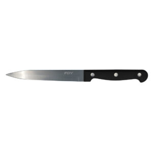 CU53P Cuchillo liso de acero inoxidable para asado con mango de plástico de 5" Foy