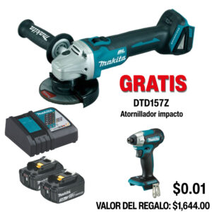 DGA456RFE Esmeriladora Angular Inalámbrica