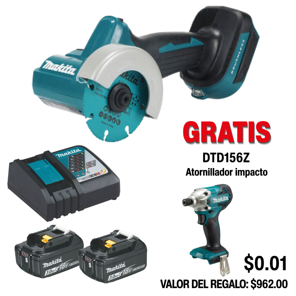 DMC300RFJ Cortador Compacto Multiusos De 3"18v