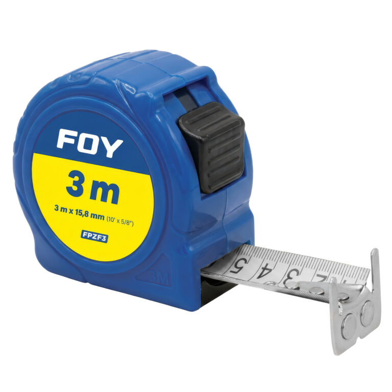 FPZF3 Flexómetro con carcasa de plástico color azul , m x 16 mm Foy