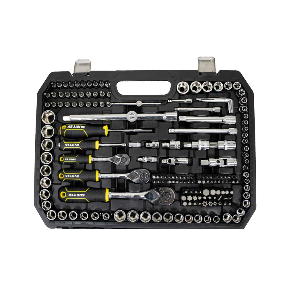 JCM1S Juego combinado de herramienta para mecánico 214 piezas, con maletín plástico Surtek - Imagen 4