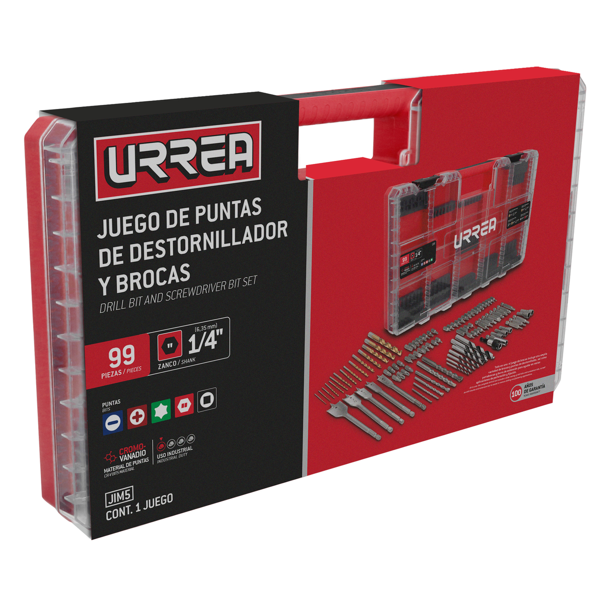 JIM5 Juego de puntas de destornillador y brocas , 99 piezas Urrea - Imagen 2