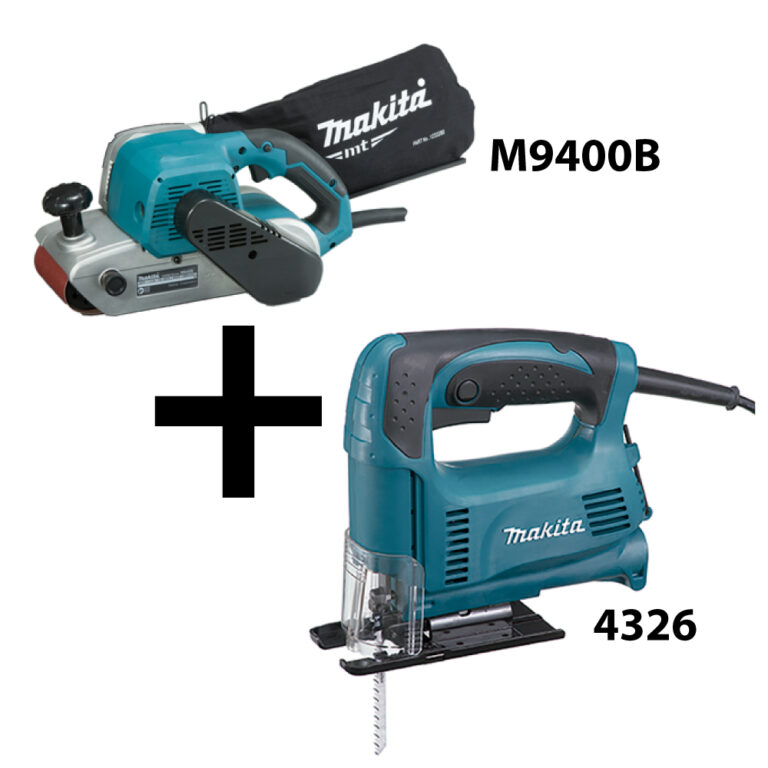 M9400B-COM COMBO Lijadora de Banda 4-24" 940W + 4326 Sierra caladora