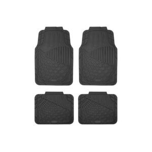 TAR4N Juego de tapetes para auto uso rudo, 4 piezas, color negro Surtek
