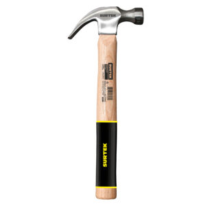 408CG Martillo de uña curva pulido con mango de madera, 8 oz Surtek