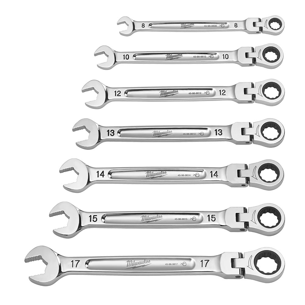 48-22-9529 Llave combinada de trinquete de cabezal flexible - métrica (7 piezas) - Imagen 3