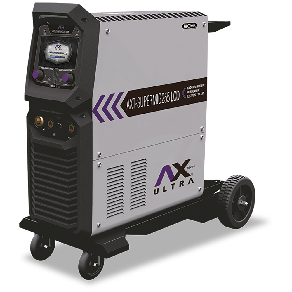 AXT-SUPERMIG255LCD SOLDADORA INVERSOR MIG/MAG, ELEC Y TIG LIFT 250A, 220V-1PH,PANTALLA LCD, 5-15KGS