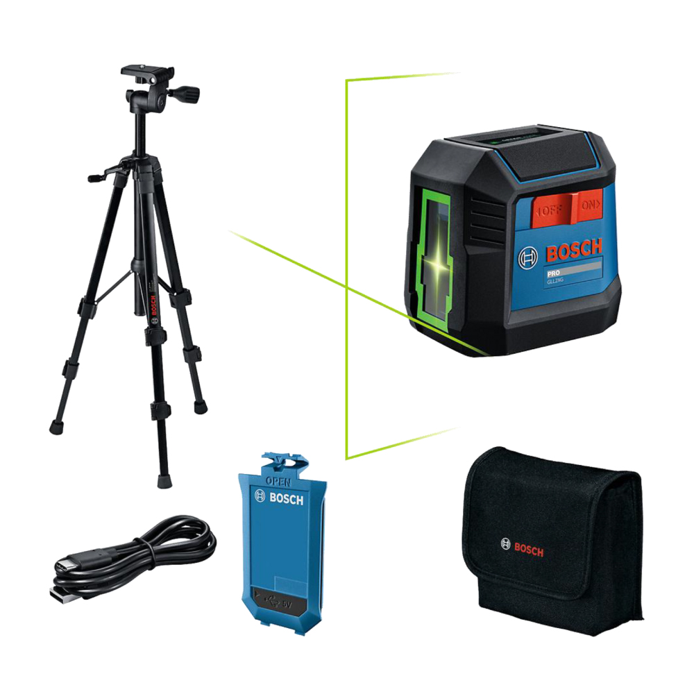 BCH-06010653G1 Nivel Laser Líneas Cruzadas Bosch GLL2XG 20m + Trípode BT120