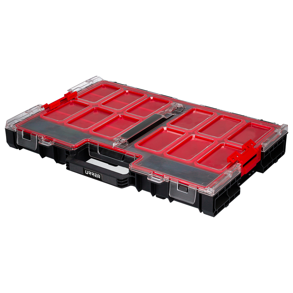 CPOR21 Urrea Caja plástica organizadora modular de 21" con contenedores