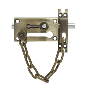 L048LAB Pasador de sobreponer cadena latón antiguo Lock