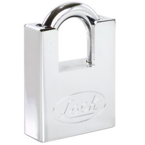 L22A50DCSB Candado acero antipalanca, llave discos cromo satinado Lock