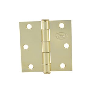 LBC35LB Bisagra cuadrada latón brillante 3.5" x 3.5" Lock