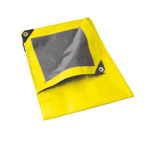 LE3X3A Lona de polietileno color amarillo con fondo plata, 3 x 3 m Foy