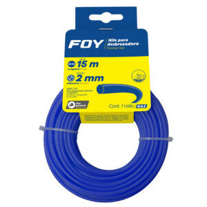 NA2 Nailon redondo para desbrozadora en tarjeta, 2 mm x 15 m Foy