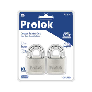 P22S382 Jgo 2 candado acero cort 38mm Prolok