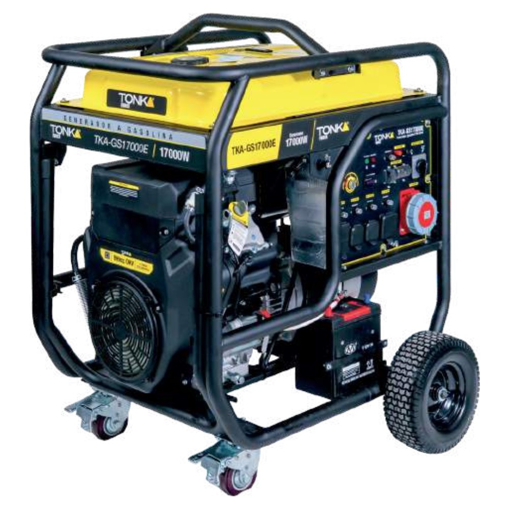 TKA-GS17000E GENERADOR 17000 Wtts, 28HP, 127/220V, MONOFASICO Y TRIFASICO, DOS PISTONES, MARCHA, BATERIA Y LLANTAS
