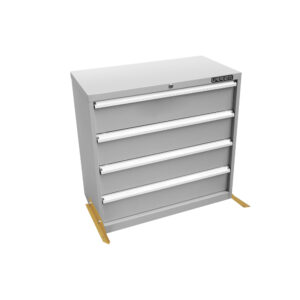 Gabinete fijo de 35" de ancho con 4 gavetas. Urrea