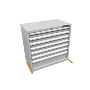 Gabinete fijo de 35" de ancho con 7 gavetas. Urrea