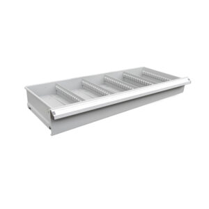 Gaveta para gabinete con entrepaños de 10 cm de alto. Urrea